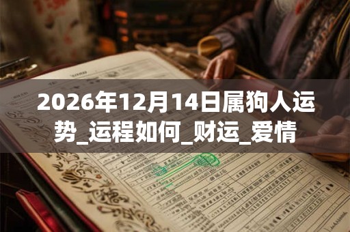 2026年12月14日属狗人运势_运程如何_财运_爱情