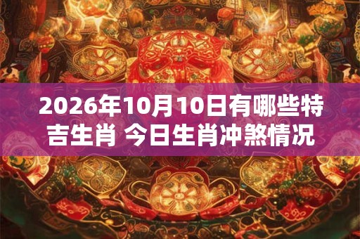 2026年10月10日有哪些特吉生肖 今日生肖冲煞情况 2026年10月10日有哪些特吉生肖 今日生肖冲煞情况