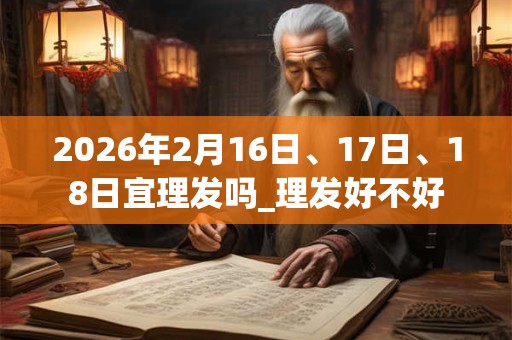 2026年2月16日、17日、18日宜理发吗_理发好不好