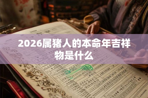 2026属猪人的本命年吉祥物是什么 2026属猪人的本命年吉祥物是什么