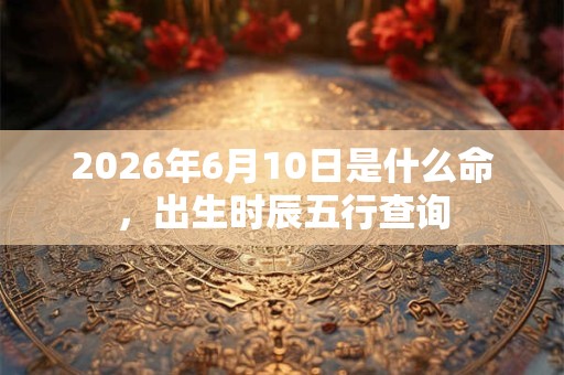 2026年6月10日是什么命,出生时辰五行查询 2026年6月10日是什么命,出生时辰五行查询