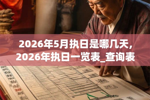 2026年5月执日是哪几天,2026年执日一览表_查询表 2026年5月执日是哪几天,2026年执日一览表_查询表