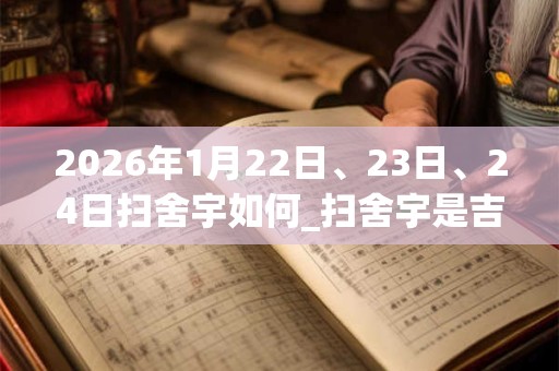 2026年1月22日、23日、24日扫舍宇如何_扫舍宇是吉日吗