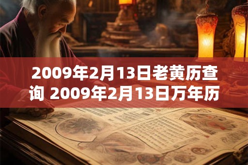 2009年2月13日老黄历查询 2009年2月13日万年历黄道吉日
