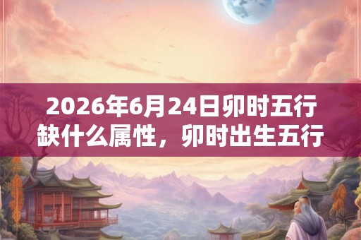 2026年6月24日卯时五行缺什么属性,卯时出生五行缺什么 2026年6月24日卯时五行缺什么属性,卯时出生五行缺什么