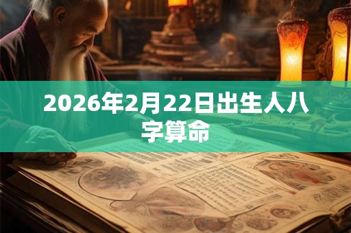 2026年2月22日出生人八字算命 2026年2月22日出生人八字算命