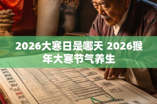 2026大寒日是哪天 2026猴年大寒节气养生 2026大寒日是哪天 2026猴年大寒节气养生