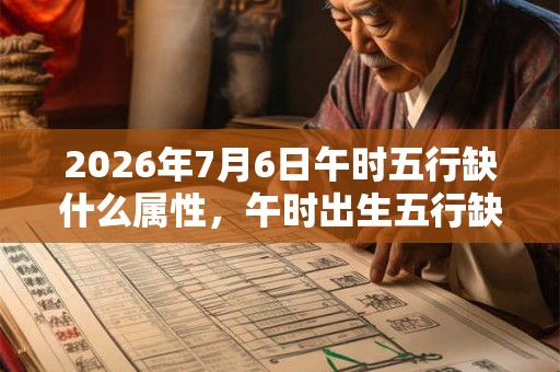 2026年7月6日午时五行缺什么属性,午时出生五行缺什么 2026年7月6日午时五行缺什么属性,午时出生五行缺什么