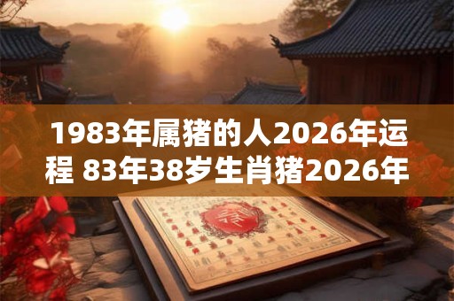 1983年属猪的人2026年运程 83年38岁生肖猪2026年运势 1983年属猪的人2026年运程 83年38岁生肖猪2026年运势