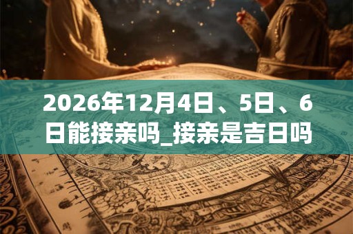 2026年12月4日、5日、6日能接亲吗_接亲是吉日吗 2026年12月4日、5日、6日能接亲吗_接亲是吉日吗