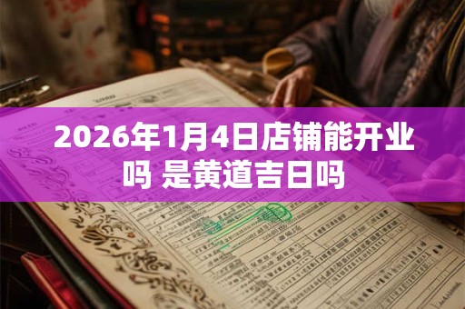 2026年1月4日店铺能开业吗 是黄道吉日吗