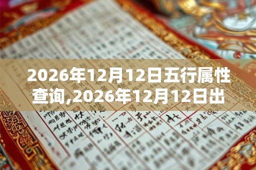 2026年12月12日五行属性查询,2026年12月12日出生五行属什么 2026年12月12日五行属性查询,2026年12月12日出生五行属什么