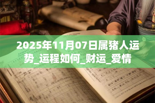 2025年11月07日属猪人运势_运程如何_财运_爱情 2025年11月07日属猪人运势_运程如何_财运_爱情
