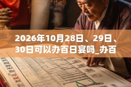 2026年10月28日、29日、30日可以办百日宴吗_办百日宴日子好吗 2026年10月28日、29日、30日可以办百日宴吗_办百日宴日子好吗