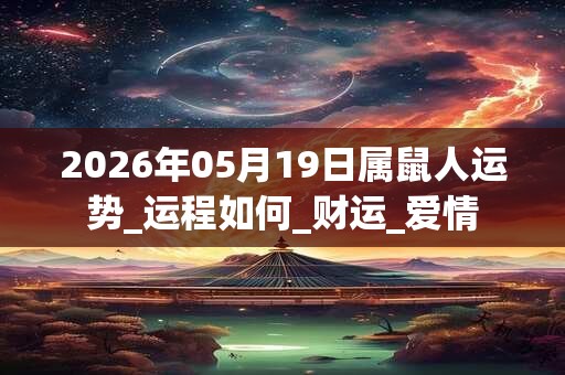 2026年05月19日属鼠人运势_运程如何_财运_爱情 2026年05月19日属鼠人运势_运程如何_财运_爱情