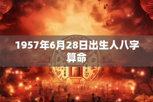 1957年6月28日出生人八字算命 1957年6月28日出生人八字算命