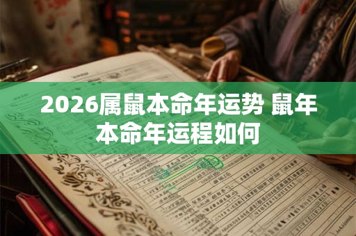 2026属鼠本命年运势 鼠年本命年运程如何 2026属鼠本命年运势 鼠年本命年运程如何