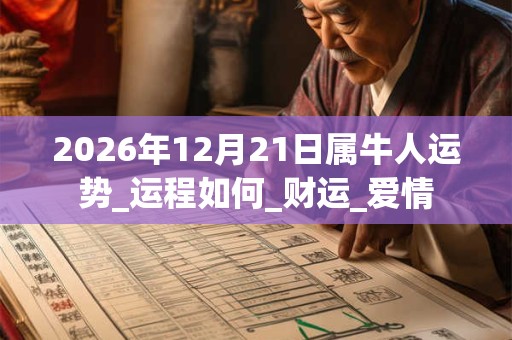 2026年12月21日属牛人运势_运程如何_财运_爱情 2026年12月21日属牛人运势_运程如何_财运_爱情