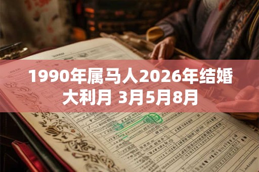 1990年属马人2026年结婚大利月 3月5月8月 1990年属马人2026年结婚大利月 3月5月8月