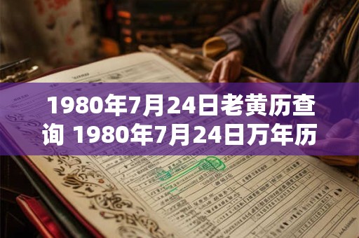 1980年7月24日老黄历查询 1980年7月24日万年历黄道吉日