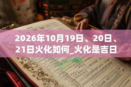 2026年10月19日、20日、21日火化如何_火化是吉日吗