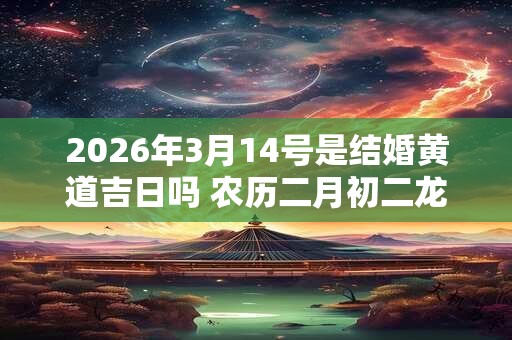 2026年3月14号是结婚黄道吉日吗 农历二月初二龙头节宜嫁娶吗 2026年3月14号是结婚黄道吉日吗 农历二月初二龙头节宜嫁娶吗