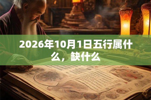 2026年10月1日五行属什么，缺什么