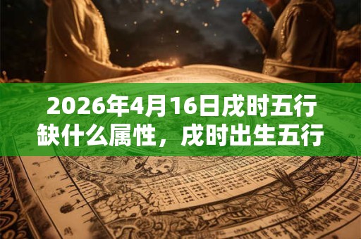 2026年4月16日戌时五行缺什么属性，戌时出生五行缺什么