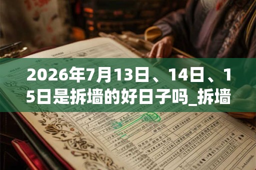 2026年7月13日、14日、15日是拆墙的好日子吗_拆墙可以吗 2026年7月13日、14日、15日是拆墙的好日子吗_拆墙可以吗