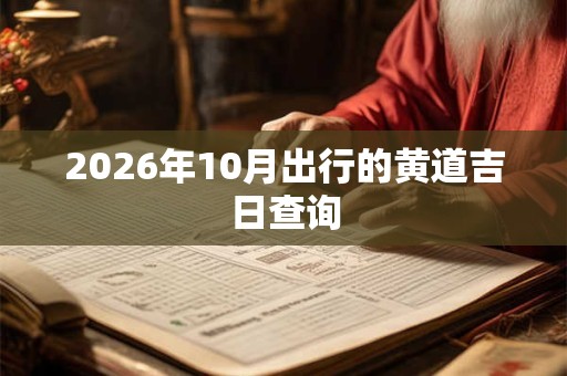 2026年10月出行的黄道吉日查询 2026年10月出行的黄道吉日查询