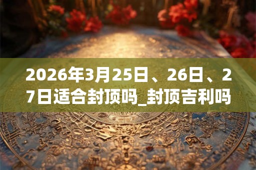 2026年3月25日、26日、27日适合封顶吗_封顶吉利吗 2026年3月25日、26日、27日适合封顶吗_封顶吉利吗