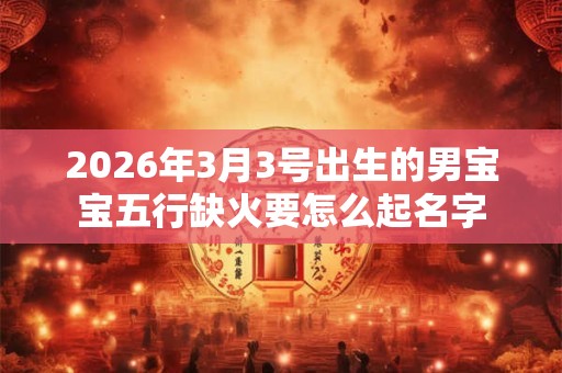 2026年3月3号出生的男宝宝五行缺火要怎么起名字 2026年3月3号出生的男宝宝五行缺火要怎么起名字