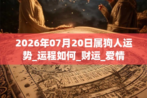 2026年07月20日属狗人运势_运程如何_财运_爱情