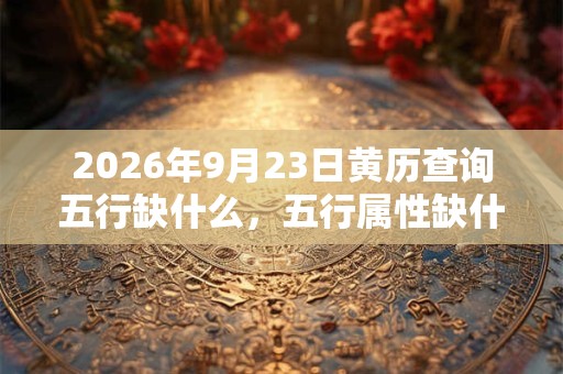 2026年9月23日黄历查询五行缺什么，五行属性缺什么