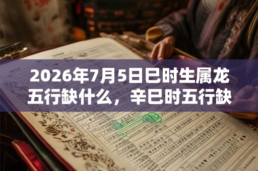 2026年7月5日巳时生属龙五行缺什么,辛巳时五行缺什么 2026年7月5日巳时生属龙五行缺什么,辛巳时五行缺什么