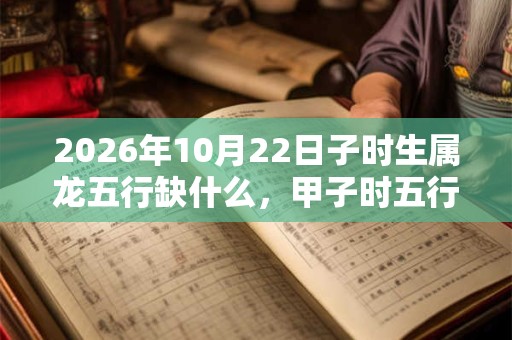 2026年10月22日子时生属龙五行缺什么，甲子时五行缺什么