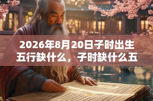 2026年8月20日子时出生五行缺什么，子时缺什么五行