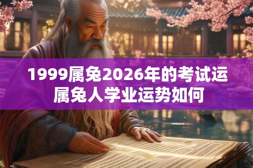 1999属兔2026年的考试运 属兔人学业运势如何