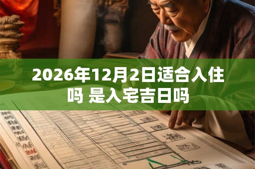2026年12月2日适合入住吗 是入宅吉日吗