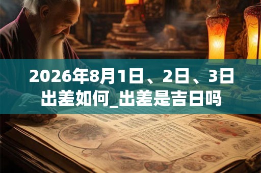 2026年8月1日、2日、3日出差如何_出差是吉日吗 2026年8月1日、2日、3日出差如何_出差是吉日吗