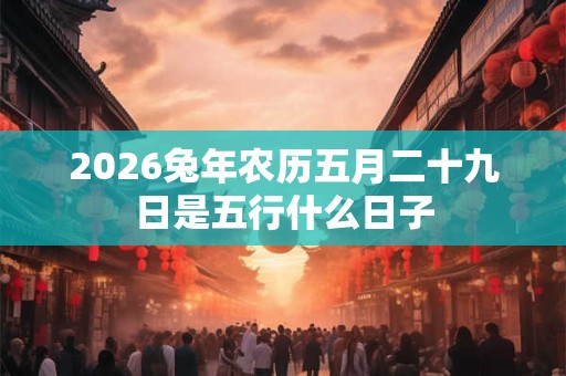 2026兔年农历五月二十九日是五行什么日子 2026兔年农历五月二十九日是五行什么日子