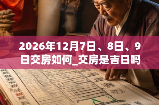 2026年12月7日、8日、9日交房如何_交房是吉日吗