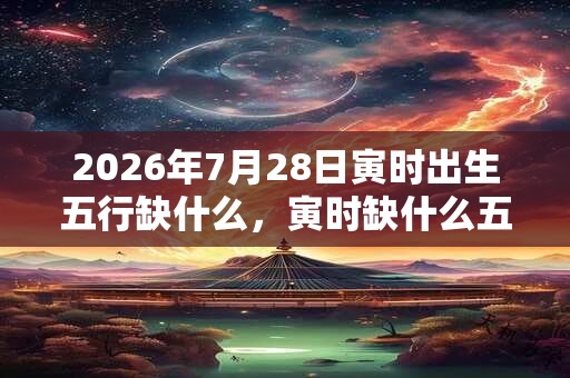 2026年7月28日寅时出生五行缺什么，寅时缺什么五行