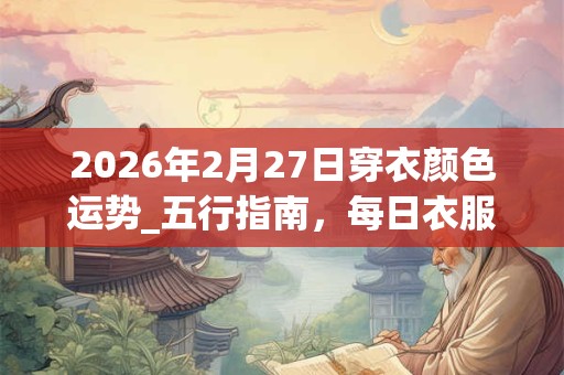 2026年2月27日穿衣颜色运势_五行指南，每日衣服颜色幸运色