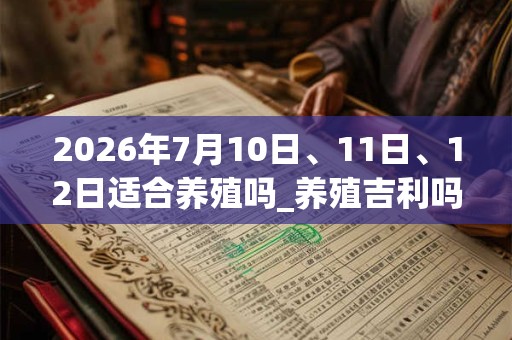 2026年7月10日、11日、12日适合养殖吗_养殖吉利吗 2026年7月10日、11日、12日适合养殖吗_养殖吉利吗