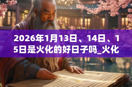2026年1月13日、14日、15日是火化的好日子吗_火化可以吗