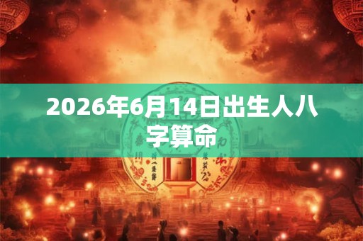 2026年6月14日出生人八字算命 2026年6月14日出生人八字算命