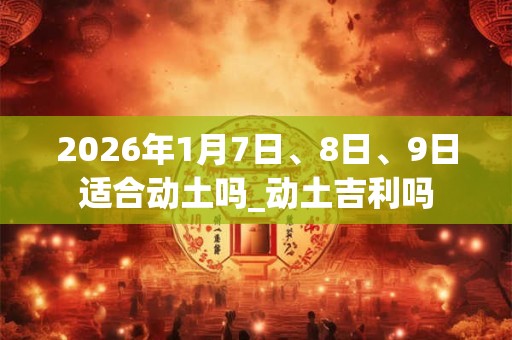 2026年1月7日、8日、9日适合动土吗_动土吉利吗