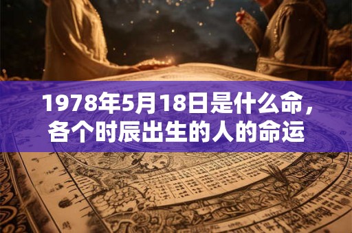 1978年5月18日是什么命，各个时辰出生的人的命运