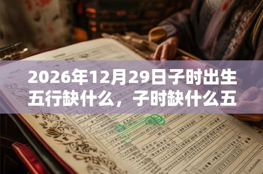 2026年12月29日子时出生五行缺什么，子时缺什么五行